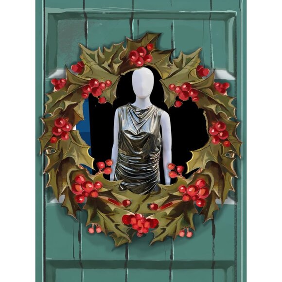 Vince Camuto Gold Metallic Draped Sleeveless Midi Dress Size 14 New With Tags Wo - Picture 11 of 12